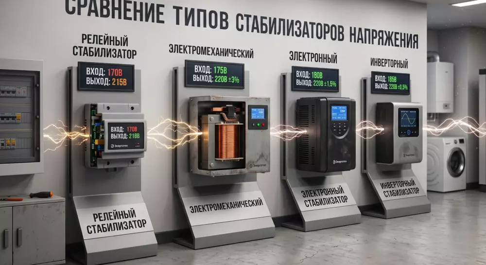 4 вида стабилизаторов напряжения рядом